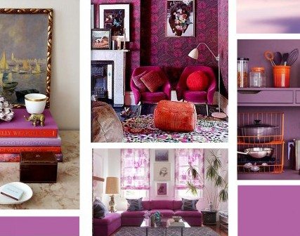 Pantone kleur 'Radiant Orchid' met Orchidee en Anthurium